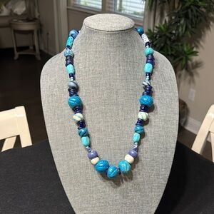 Blue Beaded Necklace